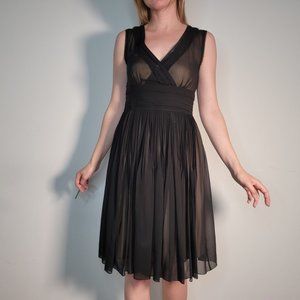 Elegant sheer genuine silk dress - 2P - Banana Republic